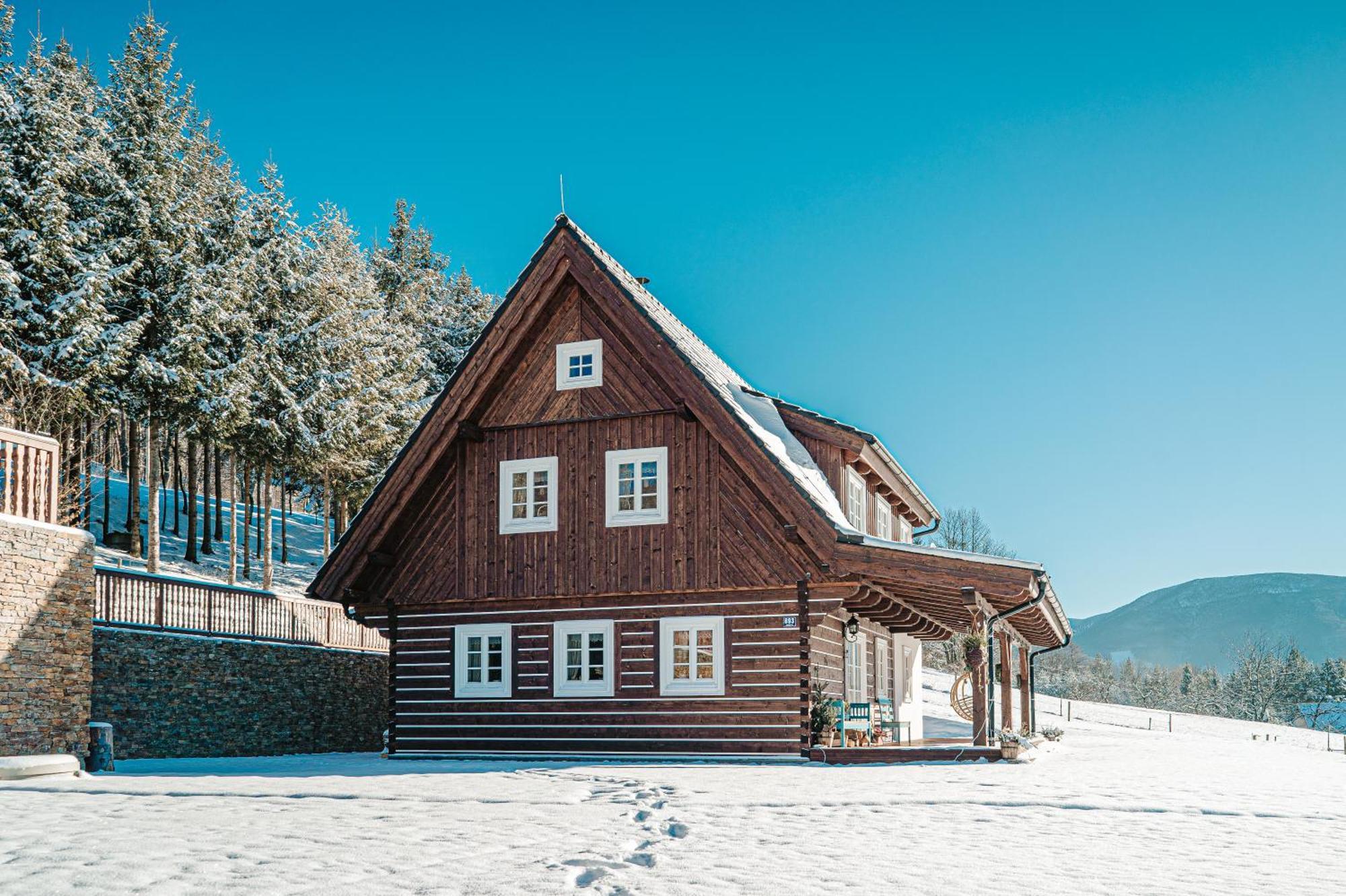 Kunčice pod Ondřejníkem Roubenka Ondrejnikヴィラ エクステリア 写真